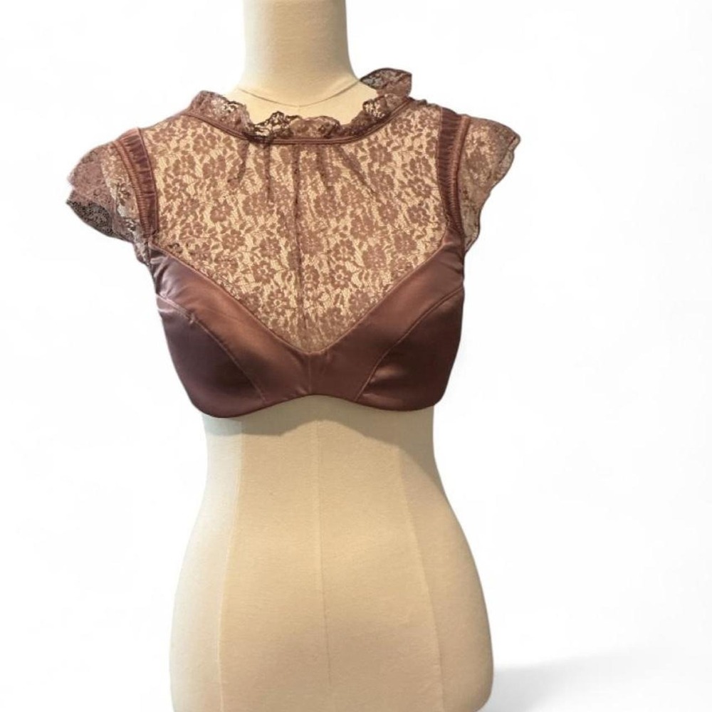 Victoria's Secret Dream Angels Bra Womens 34D Mauve New Lace Plunge 11109013 - Picture 2 of 8